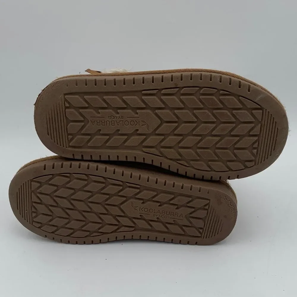Brown Suede Boots with Bow Accent